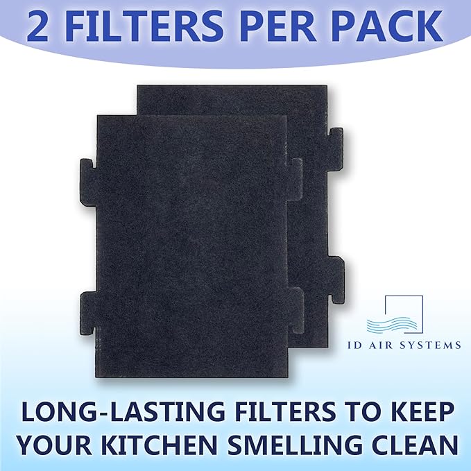 Replacement Charcoal Air Filters for Over-the-Range Microwave Hood Vents - Compatible With KitchenAid and Whirlpool Models