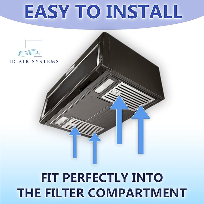 Replacement Charcoal Air Filters for Over-the-Range Microwave Hood Vents - Compatible With KitchenAid and Whirlpool Models