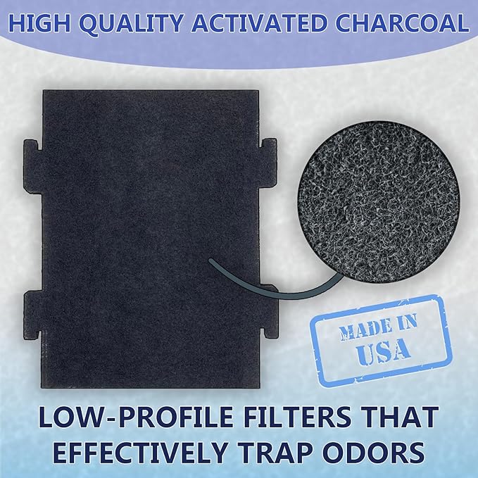 Replacement Charcoal Air Filters for Over-the-Range Microwave Hood Vents - Compatible With KitchenAid and Whirlpool Models