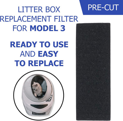 Replacement Filters Compatible with Litter-Robot 3, Activated Charcoal Cat Litter Box Filters Eliminate Odors and Keep Your Home Fresh, Easy Installation