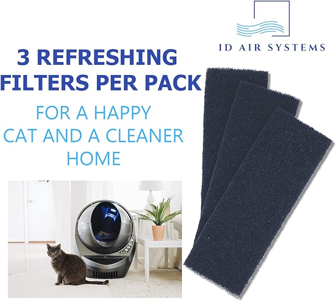 Replacement Filters Compatible with Litter-Robot 3, Activated Charcoal Cat Litter Box Filters Eliminate Odors and Keep Your Home Fresh, Easy Installation