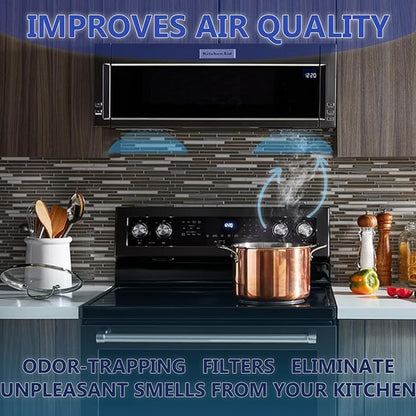 Replacement Charcoal Air Filters for Over-the-Range Microwave Hood Vents - Compatible With KitchenAid and Whirlpool Models